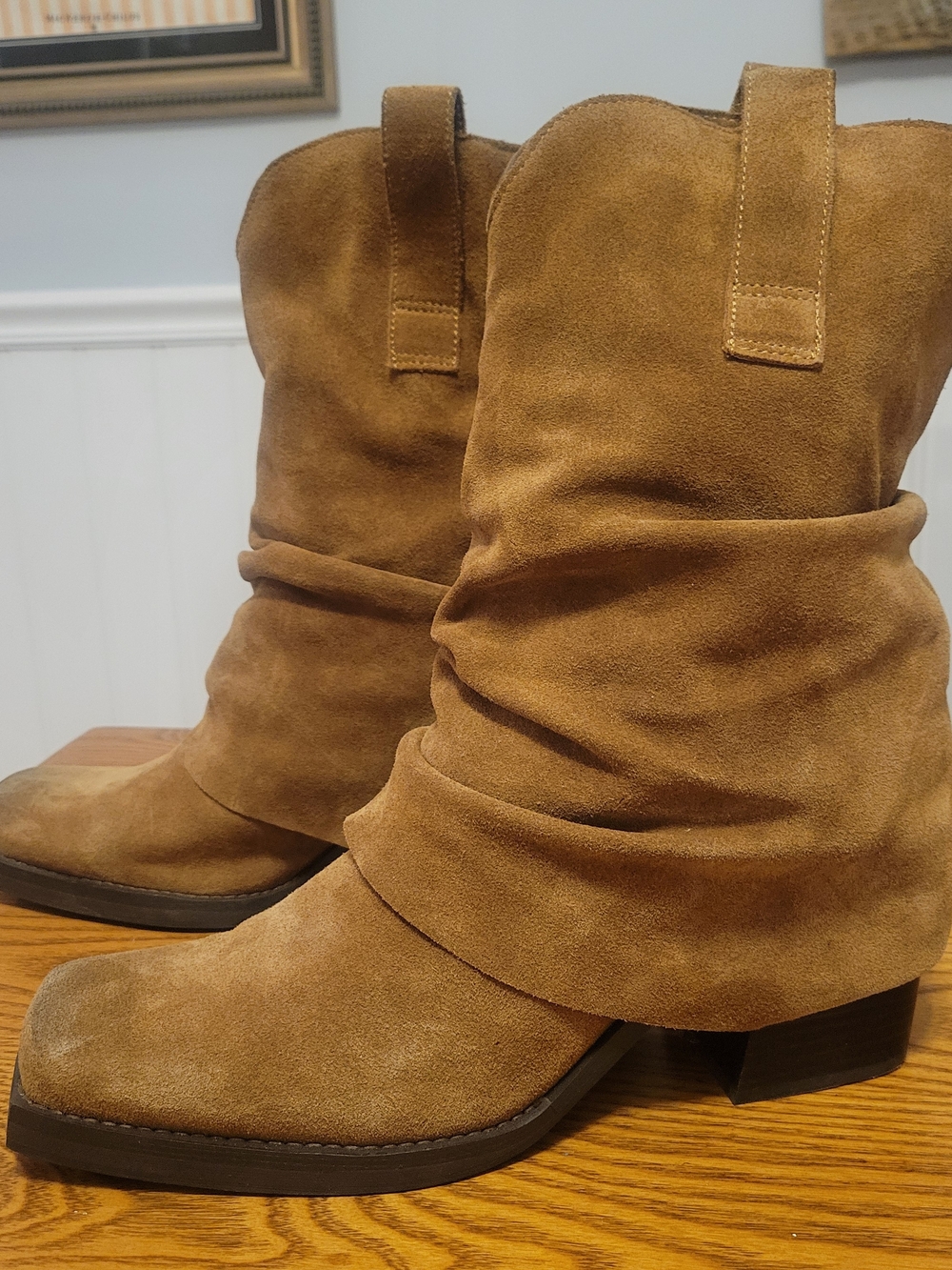 Steve Madden Slouchy Suede Moto Boots Size 12